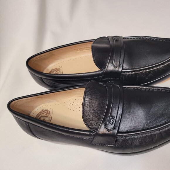 SAS Handsewn Black Leather Loafer Slip On Moccasin Shoes Mens Size 9C,Women 10.5 main image 14